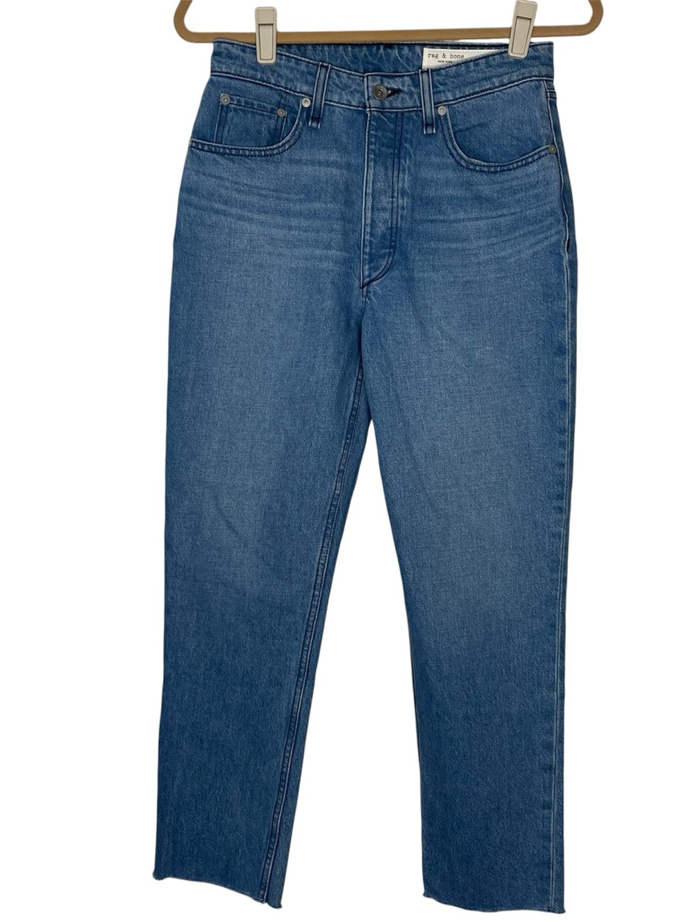 Rag and Bone Nina Jeans Denim High Rise Ankle Cigarette Poppy Blue Size 26